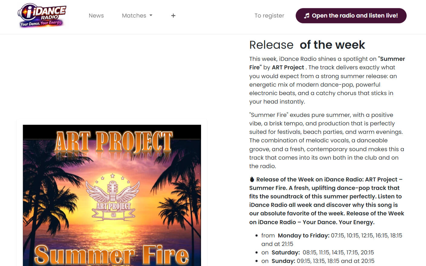 RELEASE of the WEEK (iDANCE RADIO)